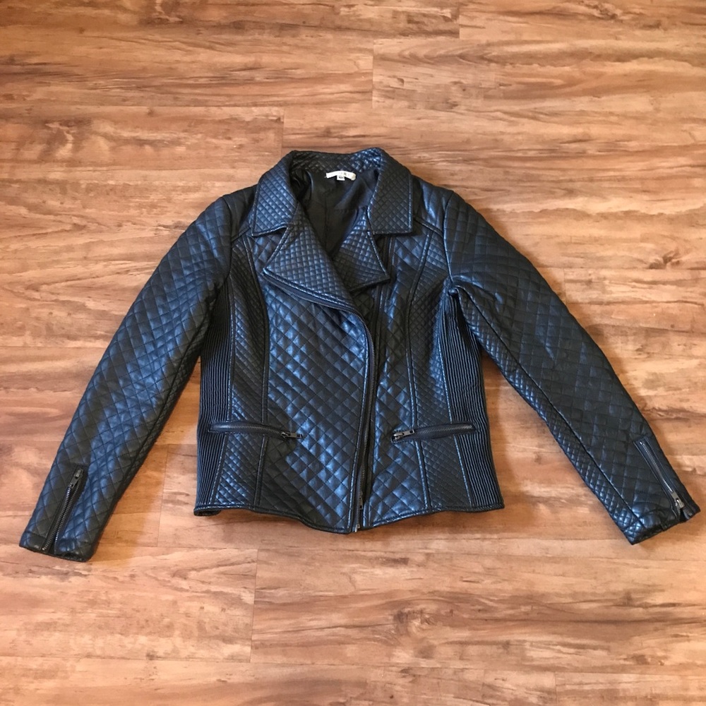 Faux Leather Jacket- great condition!